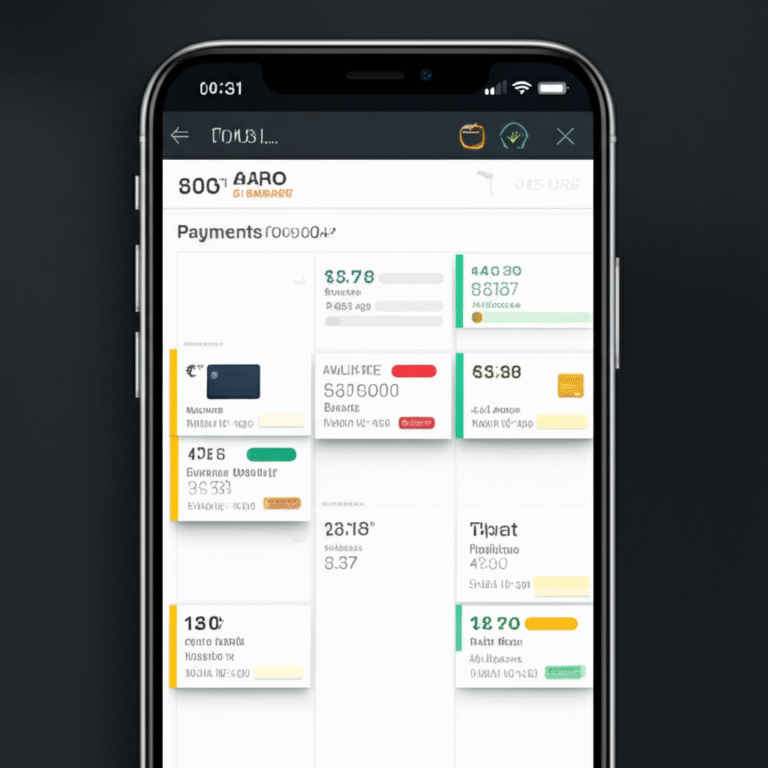 Calendário com pagamentos programados