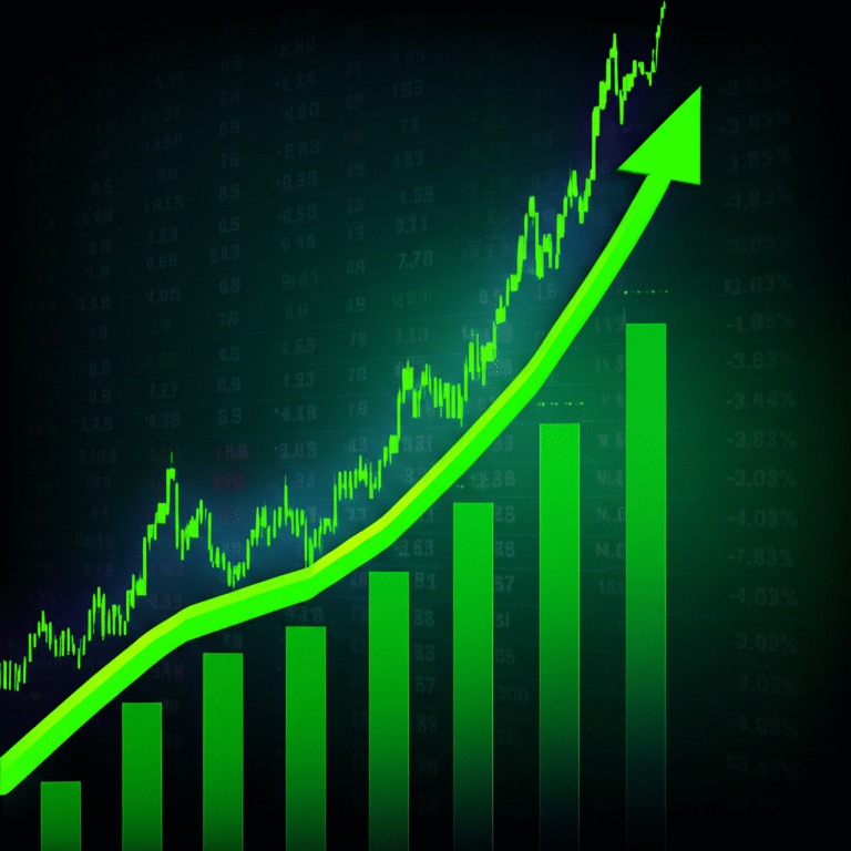 Gráfico de investimento crescendo