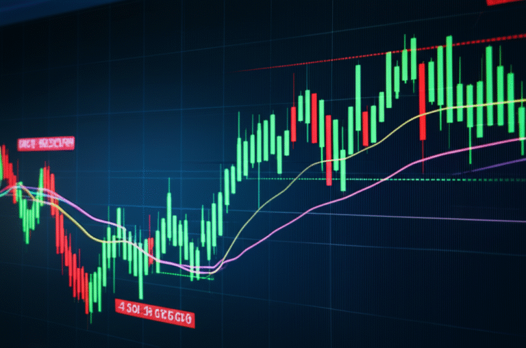 Análise Preditiva com IA Gráfico de análise preditiva de ações com IA.