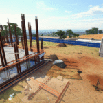 Terreno virtual no metaverso sendo construído