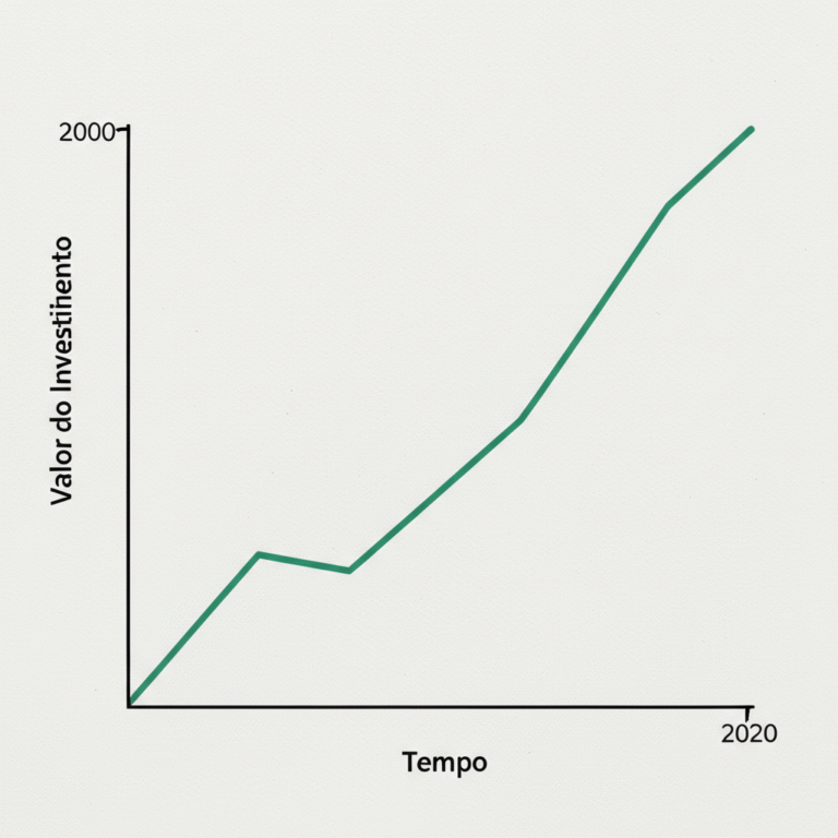 Gráfico de crescimento de investimentos simplificado