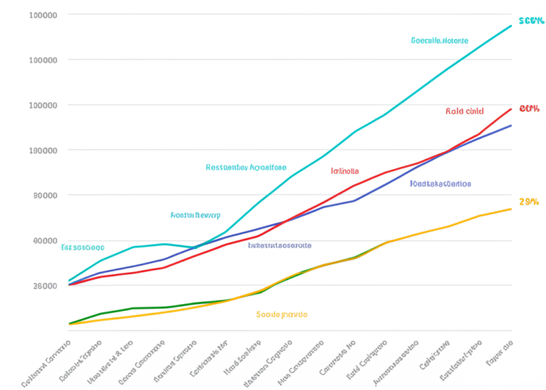 Gráfico de crescimento de investimentos
