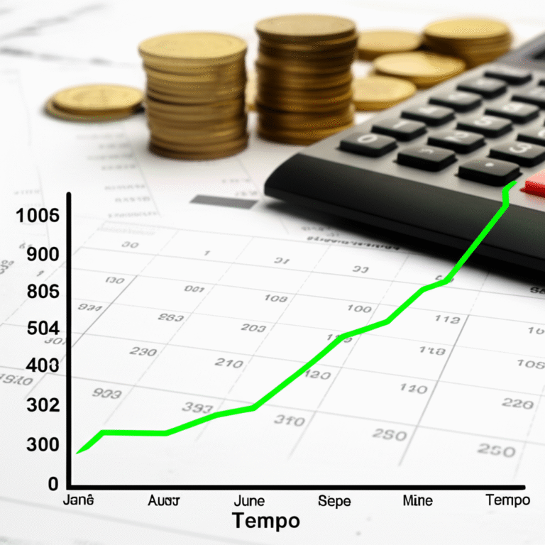 Crescimento de Investimentos a Longo Prazo Gráfico de investimentos crescendo