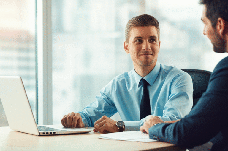 Negociação Salarial Estratégica Profissional negociando salário durante entrevista de emprego
